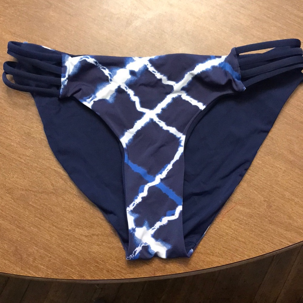 Reversible navy blue bikini size small